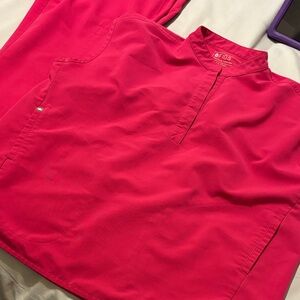 Figs Hot Pink Scrub Top and Pants